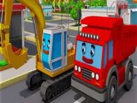 image bg Trucks and Digger Jigsaw